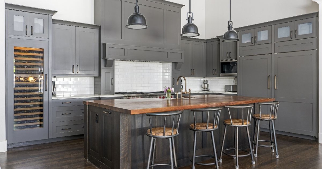 Cocina estilo industrial gris